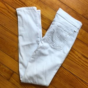 Rag & Bone, white, zipper capris, jeans, 25